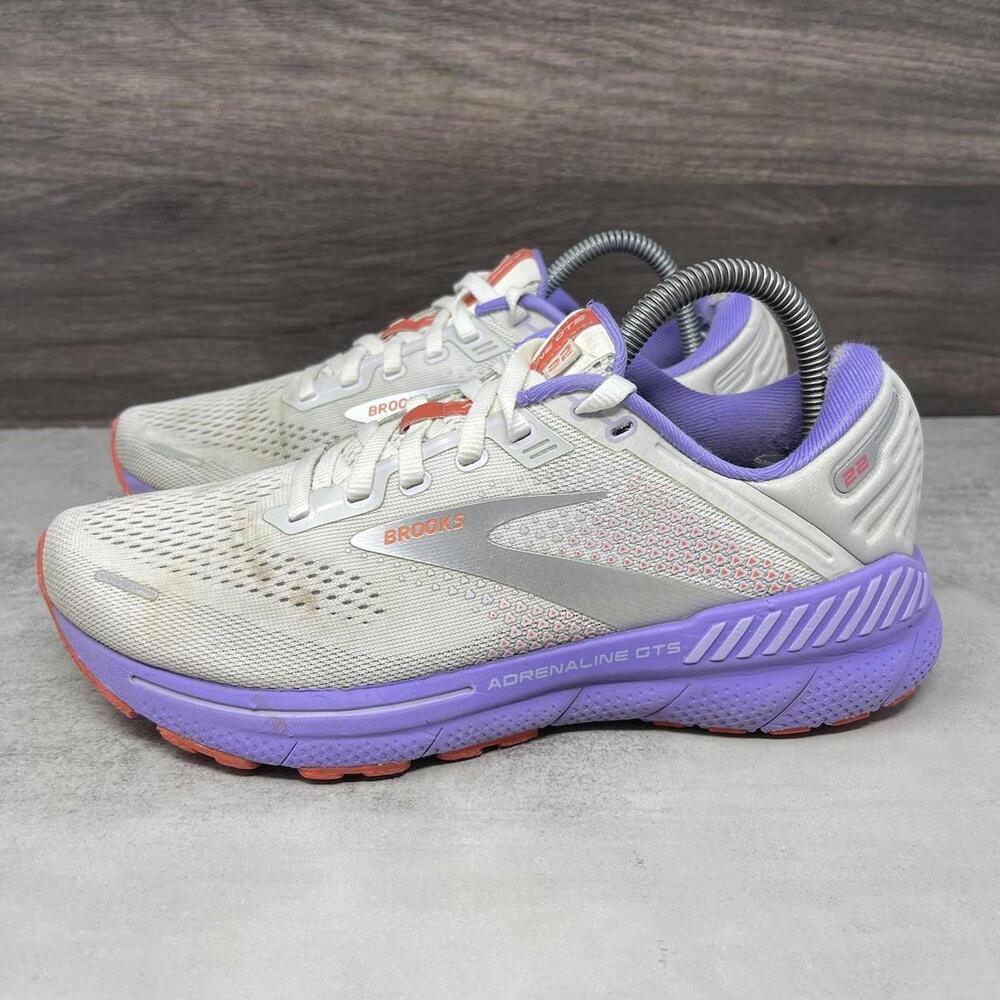 Brooks Adrenaline GTS 22 Shoes Womens Size 7 Purple Sneakers Running